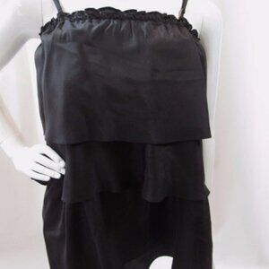 Ella Moss Black Layered Spaghetti Strap Dress Size M